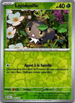 Carte Pokemon Lepidonille 005/191 Reverse - 2024 - Image 1