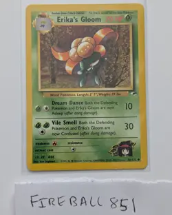 Erika's Gloom 46/132 - Gym Heroes - Non-Holo Uncommon WOTC Pokemon Card - NM - Image 1
