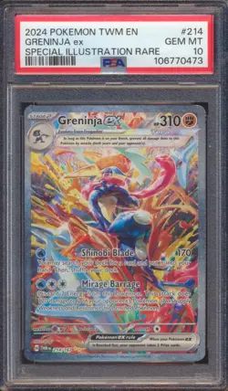 2024 POKEMON TWILIGHT MASQUERADE GRENINJA EX SIR #214 PSA 10! - Image 1