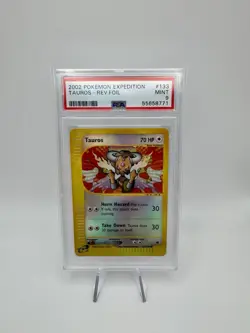 Pokemon 2002 PSA 9 Tauros Expedition Revers Holo #133/165 🔥 LOW POP = 33 - Image 1