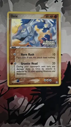 Pokemon TCG Onix Card 69/109 EX Team Rocket Returns Reverse Holo LP - Image 3