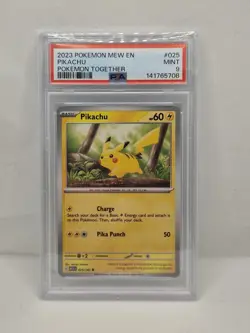 Pikachu 025/165 - PSA 9 - Pokemon Together Stamped - Poke Post Promo English TCG - Image 1
