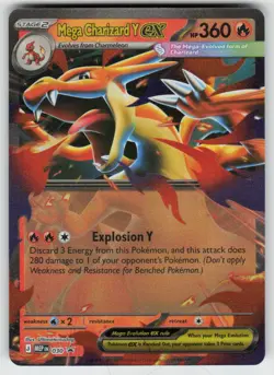 Mega Charizard Y ex 030 Holo Promo ME: Mega Evolution Promo Pokemon Holo NM - Image 1