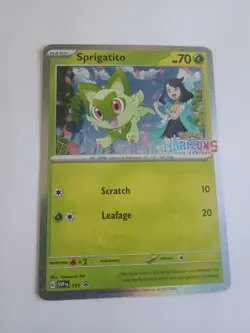 Pokemon Card - Sprigatito SVP 191 - Scarlet & Violet Black Star Promo Holo Foil - Image 2