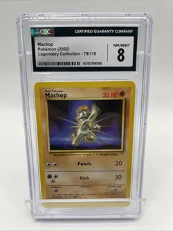 Machop 79/110 Legendary Collection CGC 8 NM/Mint Pokemon 2002 WOTC Vintage - Image 1