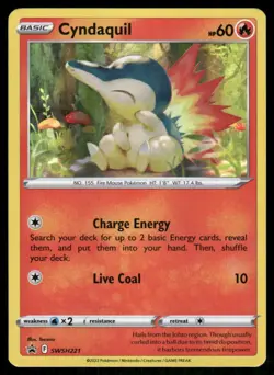 Cyndaquil (Cosmos Holo) SWSH221 Holo Promo Sword & Shield Promo Pokemon Holo NM - Image 1