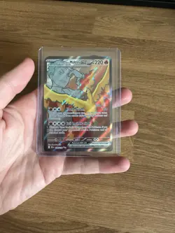 Pokemon TCG Team Rocket's Moltres EX Full Art Holo Ultra Rare Card 208/182 220HP - Image 1