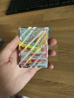 Pokemon TCG Team Rocket's Moltres EX Full Art Holo Ultra Rare Card 208/182 220HP - Image 2