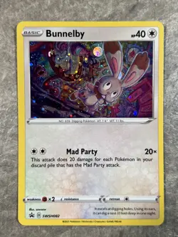 Bunnelby SWSH082 Pokemon TCG Card Promo Cards Holo Rare (Light Play) LP - Image 1