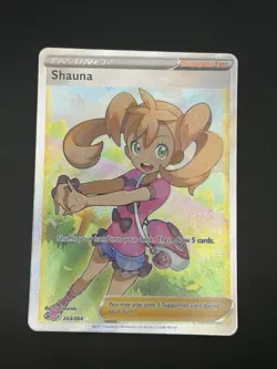Pokemon TCG Fusion Strike Shauna 263/264 Holo Full Art Ultra Rare NM Condition - Image 3