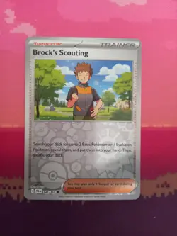 Pokemon Card Brock's Scouting Journey Together Reverse Holo 146/159 Near Mint - Image 1