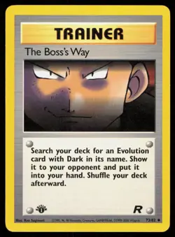 POKEMON 1ST EDITION THE BOSS'S WAY 73/82 VINTAGE UNCOMMON TEAM ROCKET NM - Image 1
