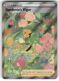 Gardenia's Vigor GG61/GG70 Ultra Rare Crown Zenith Galarian Gallery Pokemon NM - Image 1