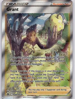 Grant GG62/GG70 Ultra Rare Crown Zenith Galarian Gallery Pokemon Near Mint - Image 1