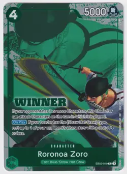Roronoa Zoro EB02-019 Winner Promo NM One Piece TCG English - Image 1