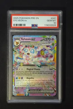 Sylveon Ex 41/131 RR, Pokemon Prismatic Evolutions 2025 - PSA 10 - Image 1