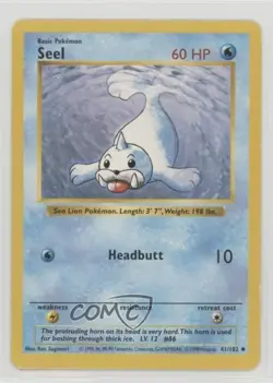 Seel Shadowless Pokemon Base Set #41 1999 - Image 1