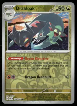Drakloak Twilight Masquerade 129 Reverse Holo Pokemon Near Mint - Image 1