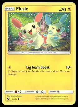 Plusle Shining Legends 33 Common Pokemon Near Mint - Image 1