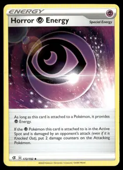 Horror Psychic Energy Rebel Clash 172/192 Uncommon Pokemon Near Mint - Image 1