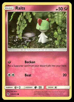 Ralts Lost Thunder 139/214 Common Pokemon Near Mint - Image 1