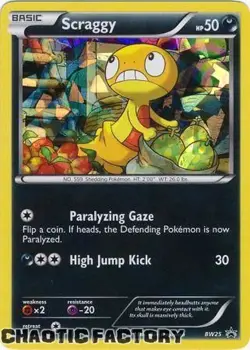 POKEMON TCG Scraggy - BW25 - Shattered Holo Promo NM - Image 1