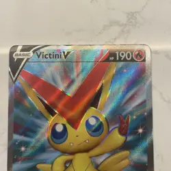 Pokemon - Victini V (Full Art) - 144/163 - SWSH05: Battle Styles - Lightly Playe - Image 3