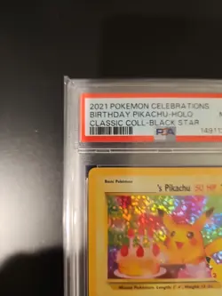 2021 Pokemon Celebrations Birthday Pikachu - Holo #24 PSA 9 - Image 4