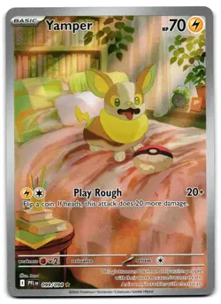 Yamper 099/094 - 🌊 Phantasmal Flames Illustration Rare Pokemon TCG 🖤 - M/LP - Image 1