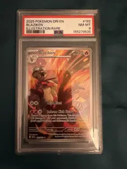 2025 Pokemon Destined Rivals Blaziken 192/182 PSA 8 - Image 1