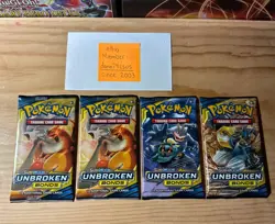 2019 Pokemon TCG Sun & Moon Unbroken Bonds (4 packs total) Factory Sealed Lot - Image 1