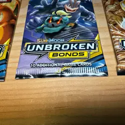 2019 Pokemon TCG Sun & Moon Unbroken Bonds (4 packs total) Factory Sealed Lot - Image 5
