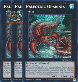 Yugioh! 3x Paleozoic Opabinia MP25-EN138 Prismatic Secret Rare 1st Ed NM - Image 1