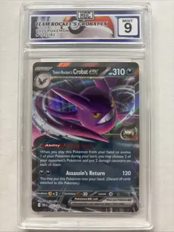2025 Pokemon Team Rocket’s Crobat Ex #122 HGC 9 (sb3) - Image 1