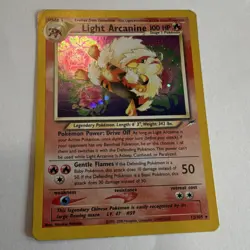 Pokemon Light Arcanine Neo Destiny Holo Rare 12/105 100 HP Stage 1 2000 English - Image 1