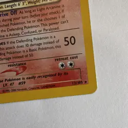 Pokemon Light Arcanine Neo Destiny Holo Rare 12/105 100 HP Stage 1 2000 English - Image 5