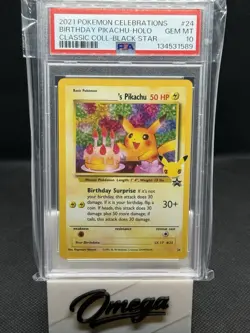 2021 pokemon celebrations birthday pikachu psa 10 - Image 1