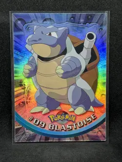 2000 Pokemon Topps Chrome Blastoise #09 Holo Foil TV Animation Series Blue NM/LP - Image 1