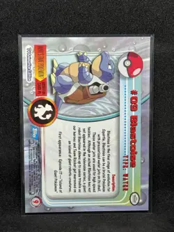 2000 Pokemon Topps Chrome Blastoise #09 Holo Foil TV Animation Series Blue NM/LP - Image 2