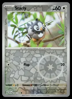 Starly - SV01: Scarlet & Violet Base Set 148/198 Reverse Holo Pokemon TCG NM - Image 1