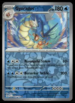 Gyarados SV02: Paldea Evolved 043/193 Rare Reverse Holo Pokemon TCG NM - Image 1