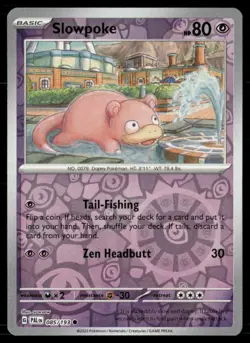 Slowpoke SV02: Paldea Evolved 085/193 Common Reverse Holo Pokemon TCG NM - Image 1