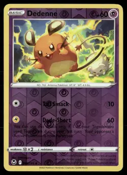 Dedenne SWSH12: Silver Tempest 085/195 Uncommon Reverse Holofoil Pokemon TCG NM - Image 1