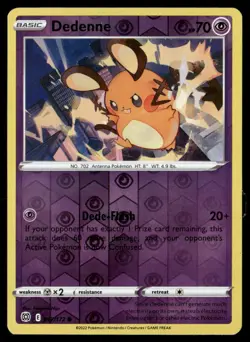 Dedenne SWSH09: Brilliant Stars 067/172 Common Reverse Holofoil Pokemon TCG NM - Image 1