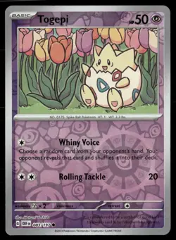 Togepi SV03: Obsidian Flames 083/197 Common Reverse Holo Pokemon TCG NM - Image 1