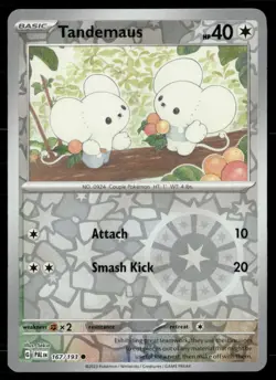 Tandemaus - SV02: Paldea Evolved 167/193 Common Reverse Holo Pokemon TCG NM - Image 1