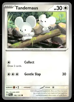 Tandemaus SV02: Paldea Evolved 166/193 Common Normal Pokemon TCG NM - Image 1