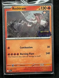 Reshiram (Phantasmal Flames Stamped) 017/094 Rare Holo Pokemon SEALED NM - Image 1