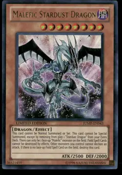 Malefic Stardust Dragon Shonen Jump Magazine Promos JUMP-EN043 Yugioh LP - Image 1