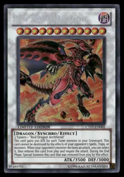 Red Nova Dragon 2010 Collectors Tins CT07-EN005 Secret Rare Yugioh LP - Image 1